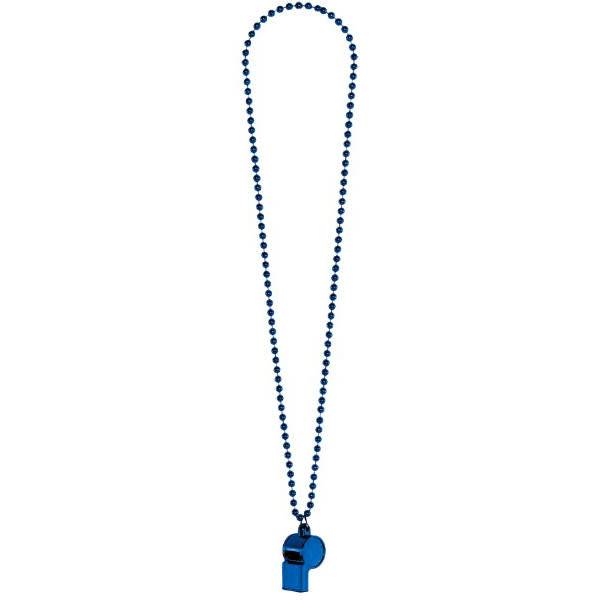 Blue Whistle On Chain Necklace
