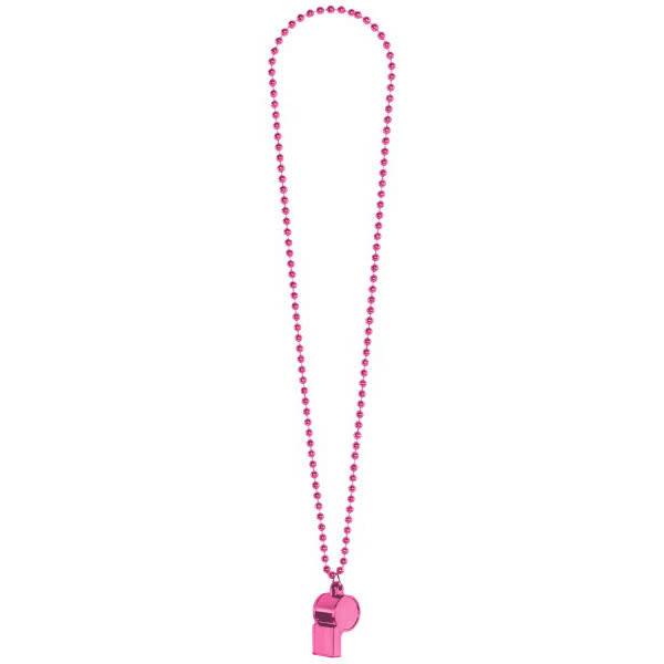 Pink Whistle On Chain Necklace