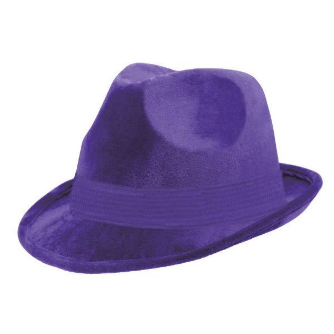 Purple Velour Fedora