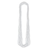 Silver Metallic Bead Necklaces 8ct