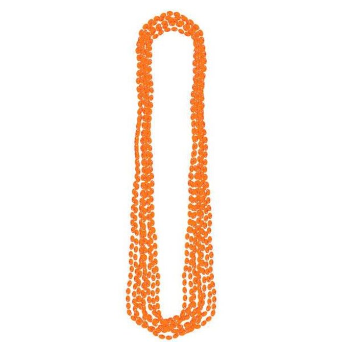 Orange Metallic Bead Necklaces 8ct