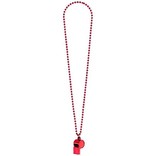 Red Whistle On Chain Necklace
