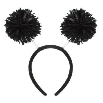 Black Pom Pom Headbopper