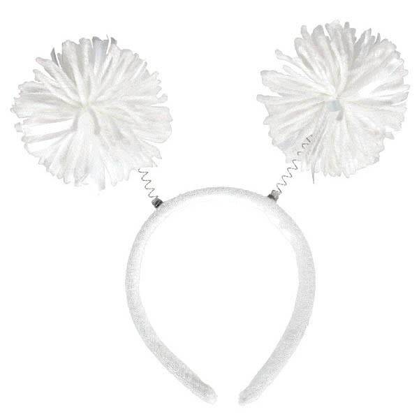 Head Bopper Pom Pom White