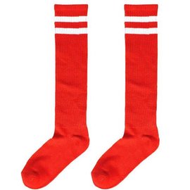 Red Striped Knee Socks