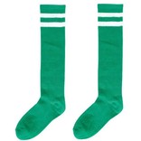 Green Striped Knee Socks