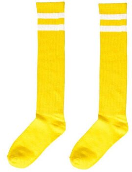 Yellow Striped Knee Socks
