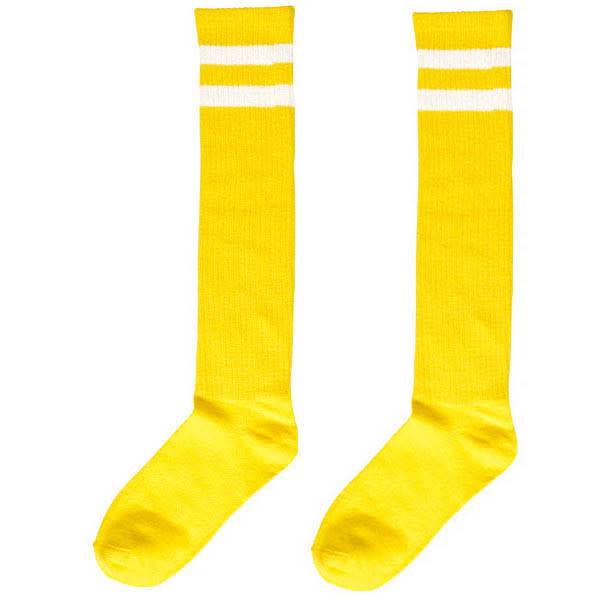 Yellow Striped Knee Socks