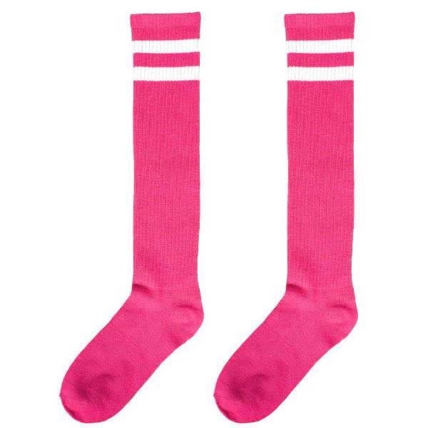Pink Striped Knee Socks - POP! Party Supply