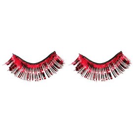 Red Tinsel Eyelashes