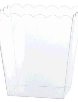 Clear Scalloped Container, Medium