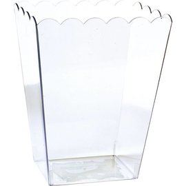 Large Clear Plastic Scalloped Container