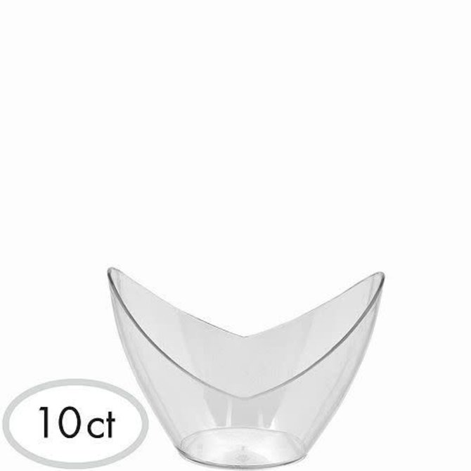 Clear Plastic Mini Oval Bowls 2 1/2oz 10ct*