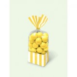 Striped Party Bag ‑ Sunshine Yellow-10ct