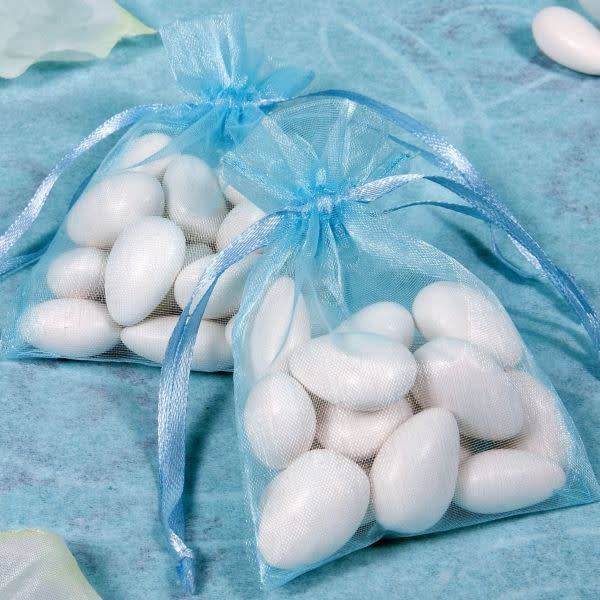Robin's-egg Blue Organza Bags 24 Count
