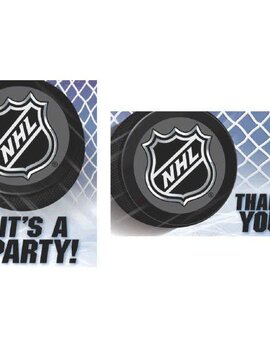NHL Ice Time! Invitation & Thank You Card Set