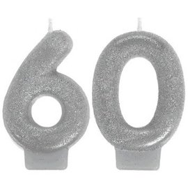 Sparkling Celebration 60 Numeral Candles, 2ct