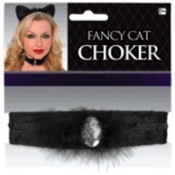 Fancy Black Cat Choker