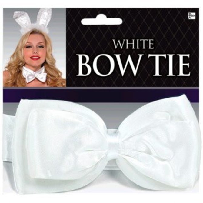 White Deluxe Bowtie - Adult