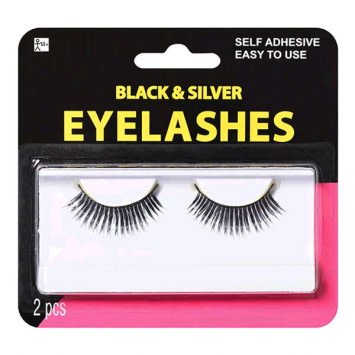 Black & Silver Eyelashes