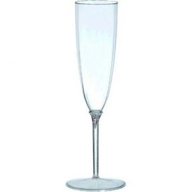 8 ct Clear Plastic Premium Quality Boxed 5 oz. Champagne Flutes*