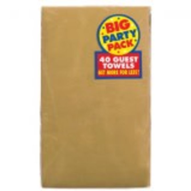 Gold Big Party Pack 2-Ply Guest Towels, 40ct
