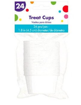 White Pleated Nut Cups 24ct