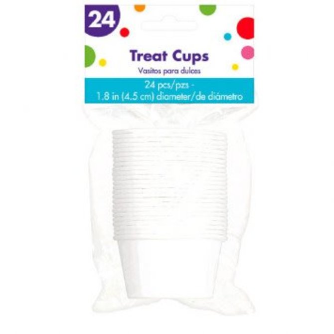 White Pleated Nut Cups 24ct