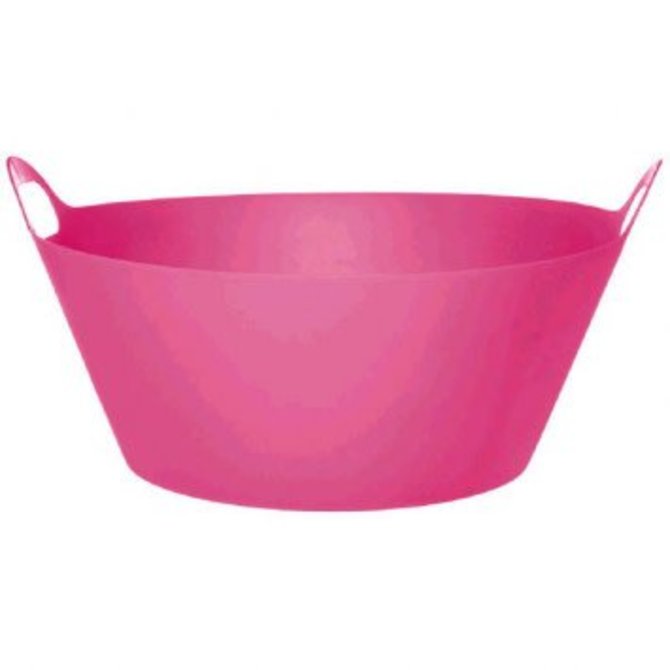 pink plastic tub