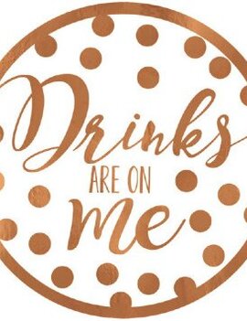 Drinks Are On Me Coasters, 18ct
