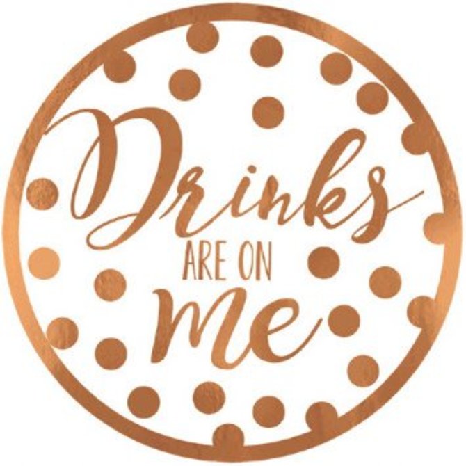 Drinks Are On Me Coasters, 18ct