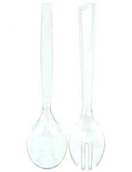Clear Plastic Serving Forks & Spoons 6ct