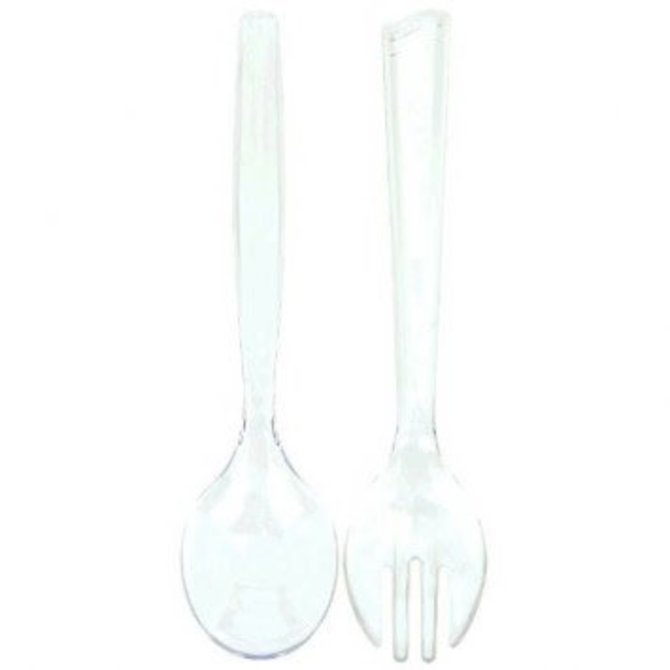 Clear Plastic Serving Forks & Spoons 6ct