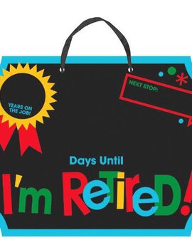 Officially Retired Countdown Sign