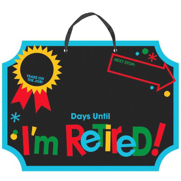 Officially Retired Countdown Sign
