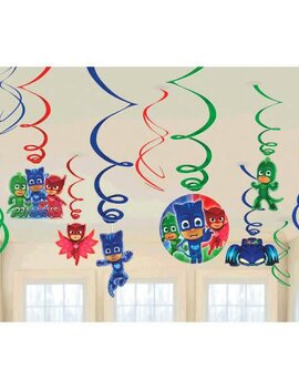 PJ Masks Value Pack Foil Swirl Decorations