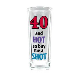40th Birthday Tall Shot Glass