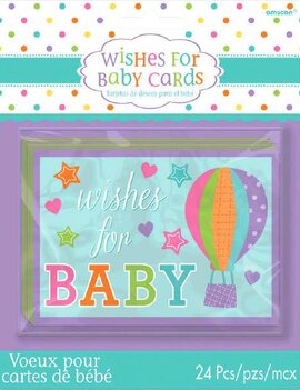 Baby Shower Wishes For Baby Cards -24ct