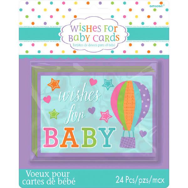 Baby Shower Wishes For Baby Cards -24ct
