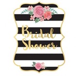 Bridal Shower Jumbo Deluxe Invitations w/Roses, 8ct