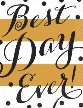 Best Day Ever Wedding Lunch Napkins 16ct