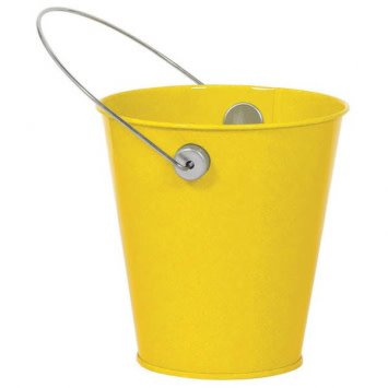 Sunshine Yellow Metal Favor Pail