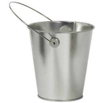 Silver Metal Favor Pail