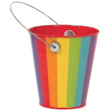 Rainbow Metal Favor Pail