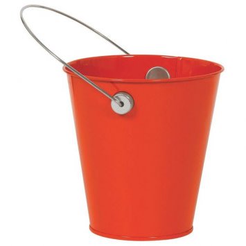 Orange Peel Metal Favor Pail