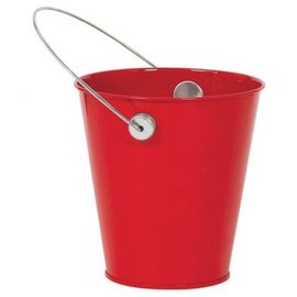 Red Metal Favor Pail