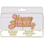 Glitter Happy Birthday Toothpick Candle