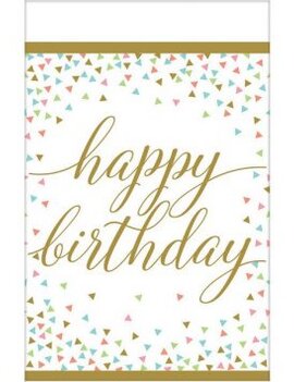 Confetti Fun Happy Birthday Table Cover