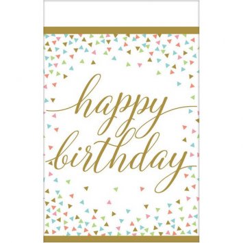 Confetti Fun Happy Birthday Table Cover