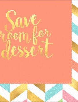 Eat, Drink & Be Happy! Hot Stamped Beverage Napkins 16ct